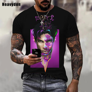 Pop Singer Prince Printed 3D T-shirt Men Women Summer Fashion Casual Short Sleeve Hip Hop Streetwear Tops