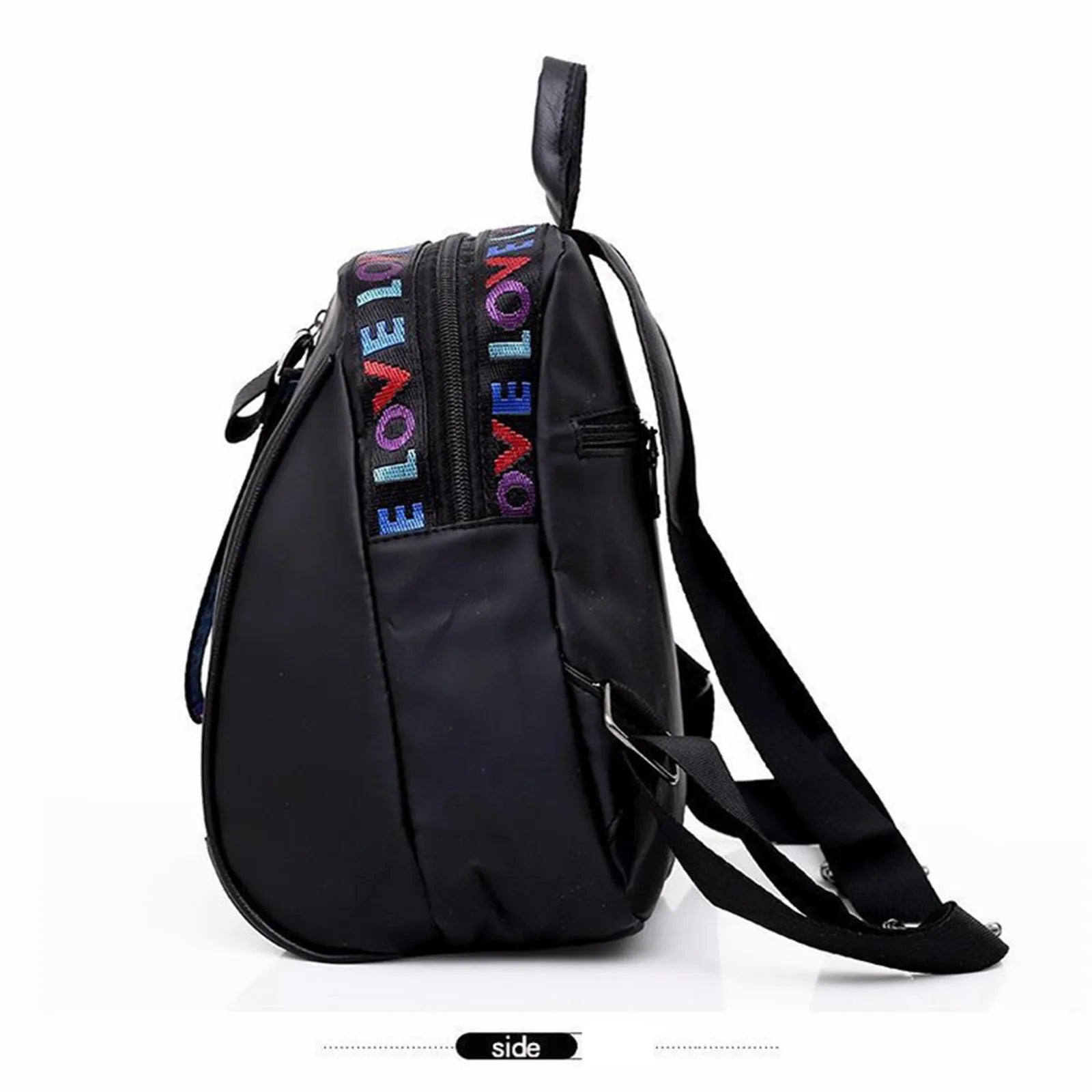 Women Small Backpacks Designer Fashion LOVE Letter Zipper Casual Nylon Female Ladies Shoulder Bag Travel Back Pack School Bag
