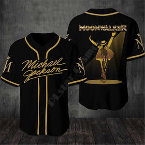 Bob Marley/ Michael Jackson Baseball Jersey Shirt Baseball Shirt 3D Printed Shirt Casual Shirts hip hop Tops