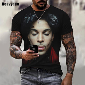 Pop Singer Prince Printed 3D T-shirt Men Women Summer Fashion Casual Short Sleeve Hip Hop Streetwear Tops
