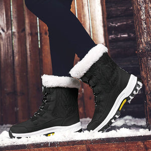 Keep Warm Ankle Boots Women Winter Boots Winter Comfort Casual Lace-Up Platform Boots Shoes