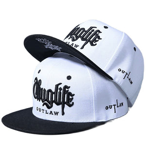 2023 Fashion Thuglife Embroidery Hiphop Baseball Cap Snapback Hat Adult Casual