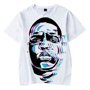 B.I.G BIGGIE 3D Printed T-shirt Men/women Fashion Casual Hip-hop Sweatshirt Round Neck Streetwear Tops