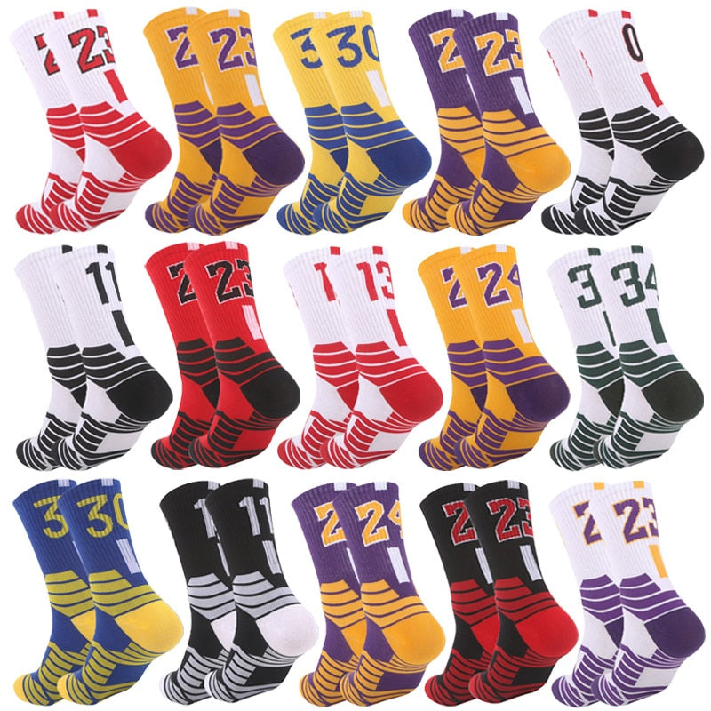 New Elite Basketball Socks Men Non-slip Basketball Socks Breathable Sweat Absorbing