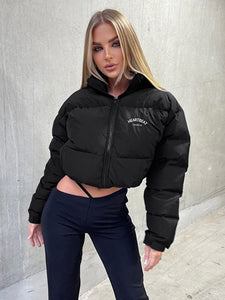 Bubble Puffer Warm Jacket Women Coats Long Sleeve Outerwear Zipper Casual Slim