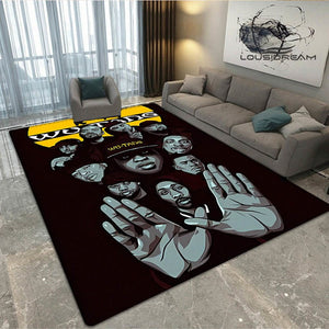 Hip-Hop printing large carpet living room bedroom carpet non-slip floor mat photography carpet