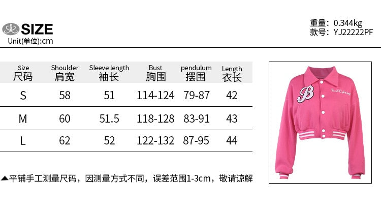 Women Casual Long Sleeve Skinny Single Breasted Pockets Stitching Varsity Lady Coat Letter Embroidery Jackets