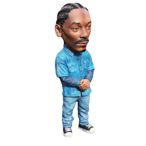 10CM Hip Hop Statue Figurines Rapper Star Sculpture Modern Art Resin Crafts for Desktop Decoration Home Decor