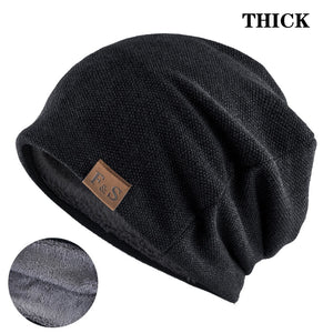 Men Women Winter Warm Beanies Skullies Knitted Solid Casual Brand Soft Knitting Hat Outdoor Plus Velvet