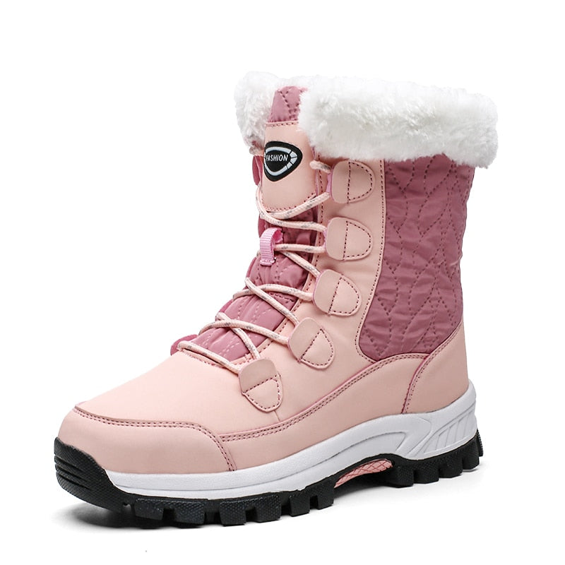 Keep Warm Ankle Boots Women Winter Boots Winter Comfort Casual Lace-Up Platform Boots Shoes