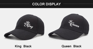 King/Queen Baseball Cap Embroidery Letter Hip Hop Hat Casual Snapback Caps
