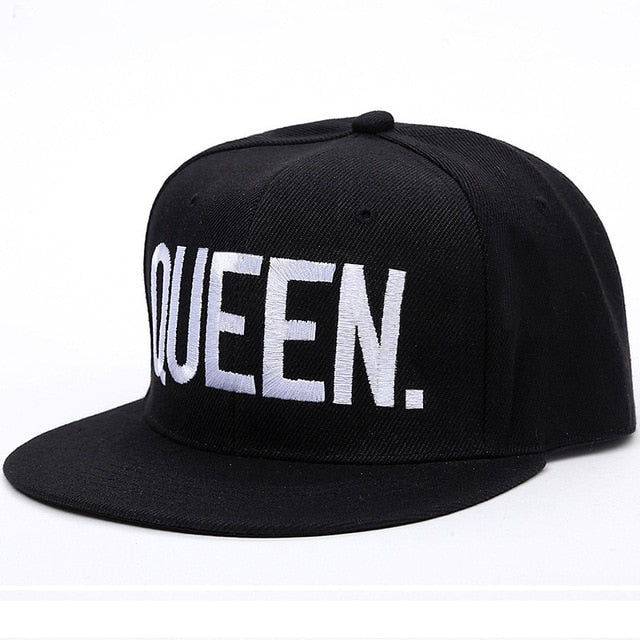 King/Queen Baseball Cap Embroidery Letter Hip Hop Hat Casual Snapback Caps
