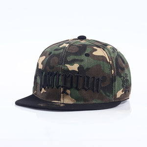Compton Camouflage Black/ White Hat Embroidered Baseball Caps