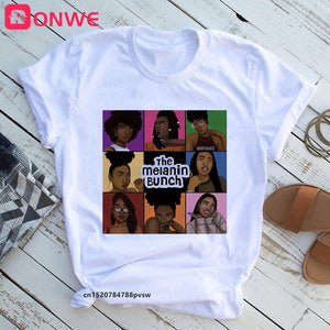 Beautiful African Women White Print T shirt