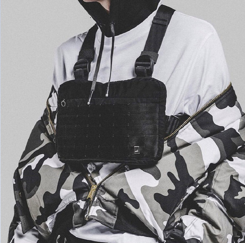 Fashion Chest Rig Men Hip Hop Streetwear Casual Functional Tactical Chest Bag